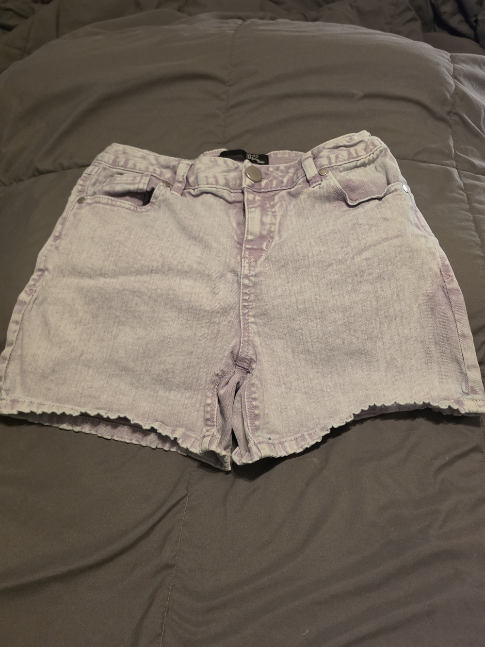 1822 Denim Lavender Washed High-Rise Jean Shorts